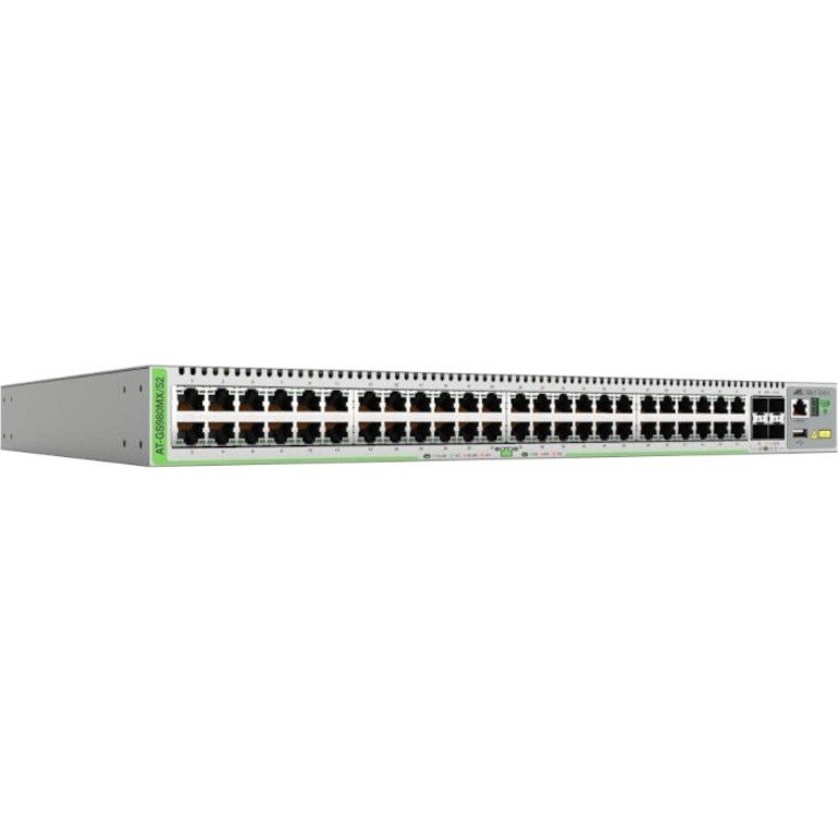 Allied Telesis CentreCOM GS980MX GS980MX/52 48 Ports Manageable Layer 3 Switch - 10 Gigabit Ethernet, Gigabit Ethernet - 10GBase-X, 10/100/1000Base-T