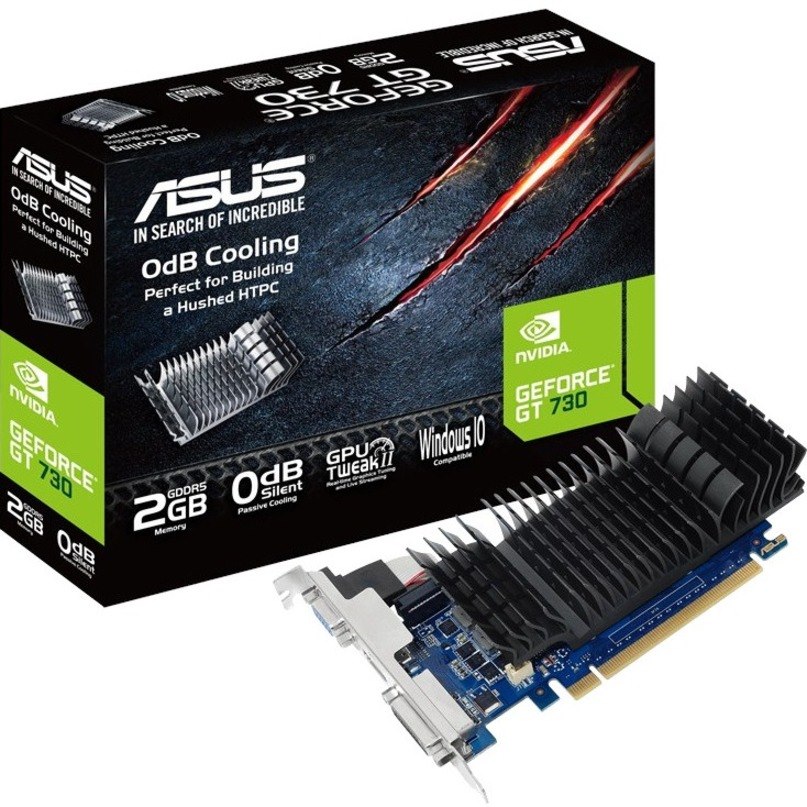 Asus NVIDIA GeForce GT 730 Graphic Card - 2 GB GDDR5 - Low-profile