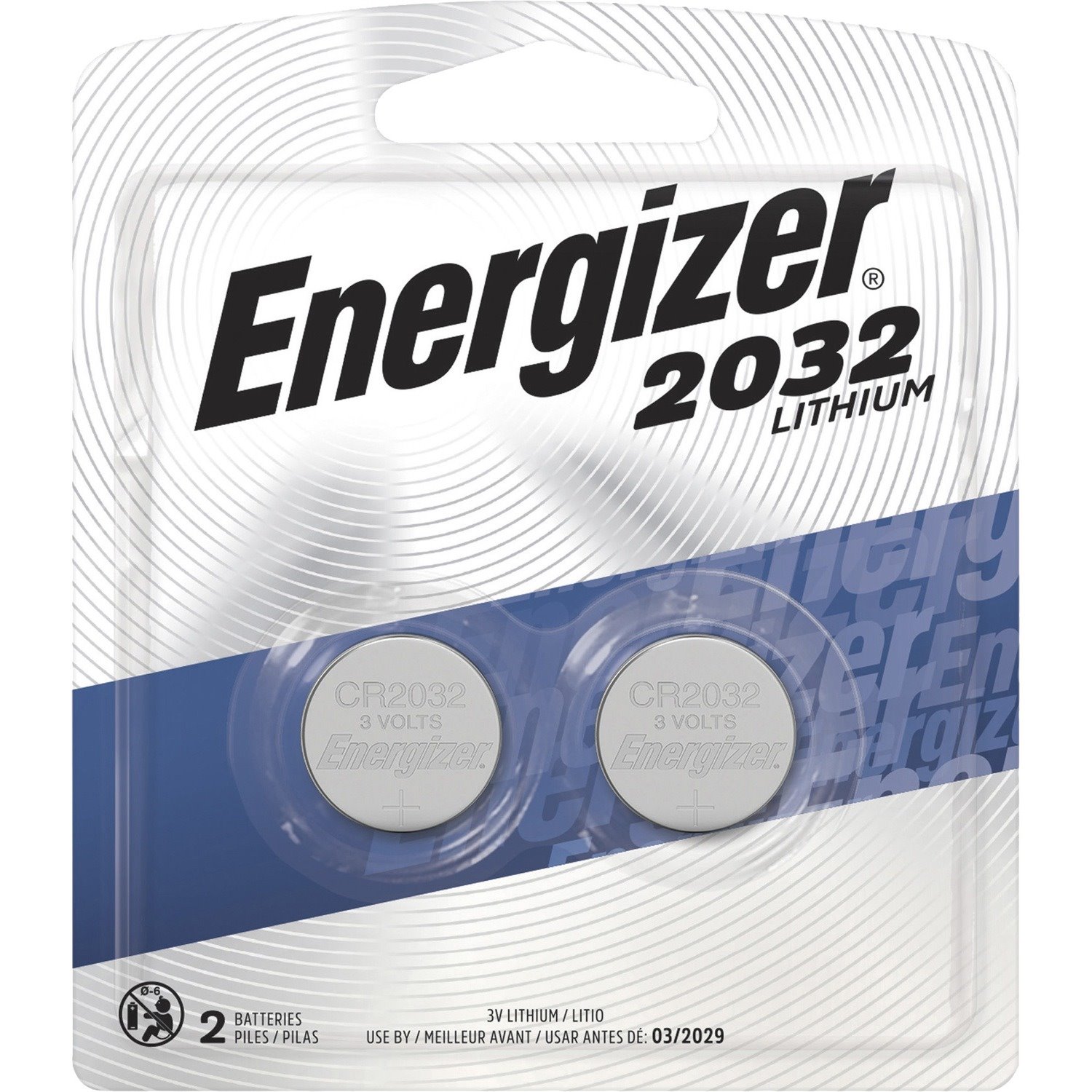 Energizer 2032 Lithium Coin Battery, 2 Pack