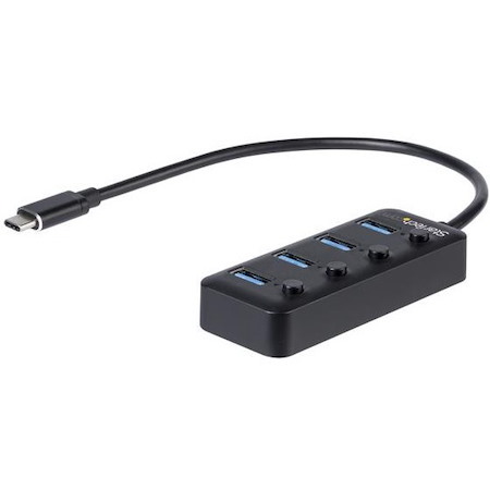 StarTech.com 4 Port USB C Hub - 4x USB 3.0 Type-A with Individual On/Off Port Switches - SuperSpeed 5Gbps USB 3.2 Gen 1 - Bus Powered