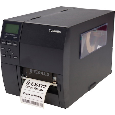 Toshiba B-EX4T2 Desktop Direct Thermal/Thermal Transfer Printer - Monochrome - Label Print - Fast Ethernet - USB