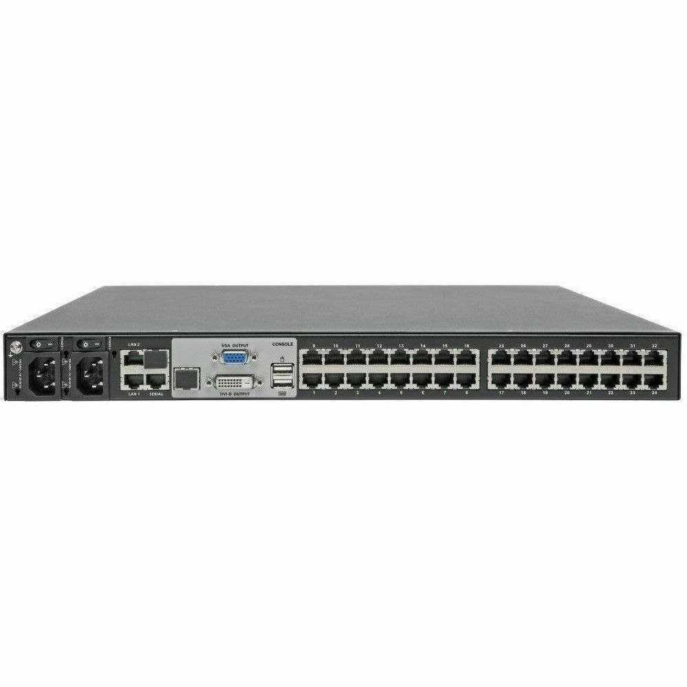 Eaton Tripp Lite Series NetDirector 32-Port Cat5 KVM over IP Switch - Virtual Media, 1 Remote + 1 Local User, 1U Rack-Mount, TAA