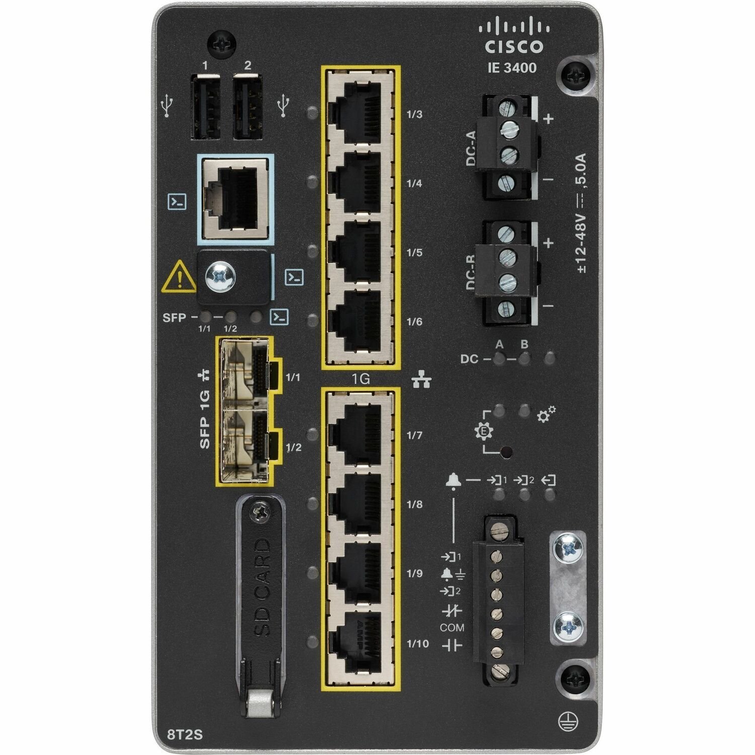 Cisco Catalyst IE3400 IE-3400-8T2S 8 Ports Ethernet Switch - Gigabit Ethernet, 2.5 Gigabit Ethernet - 10/100/1000Base-T, 100/1000Base-X