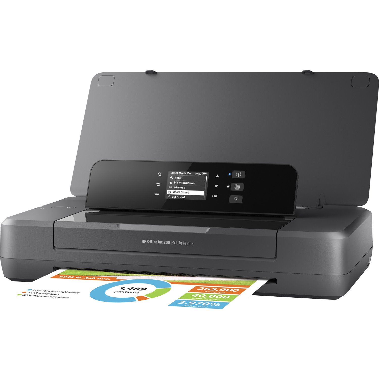 HP Officejet 200 Portable Inkjet Printer - Colour