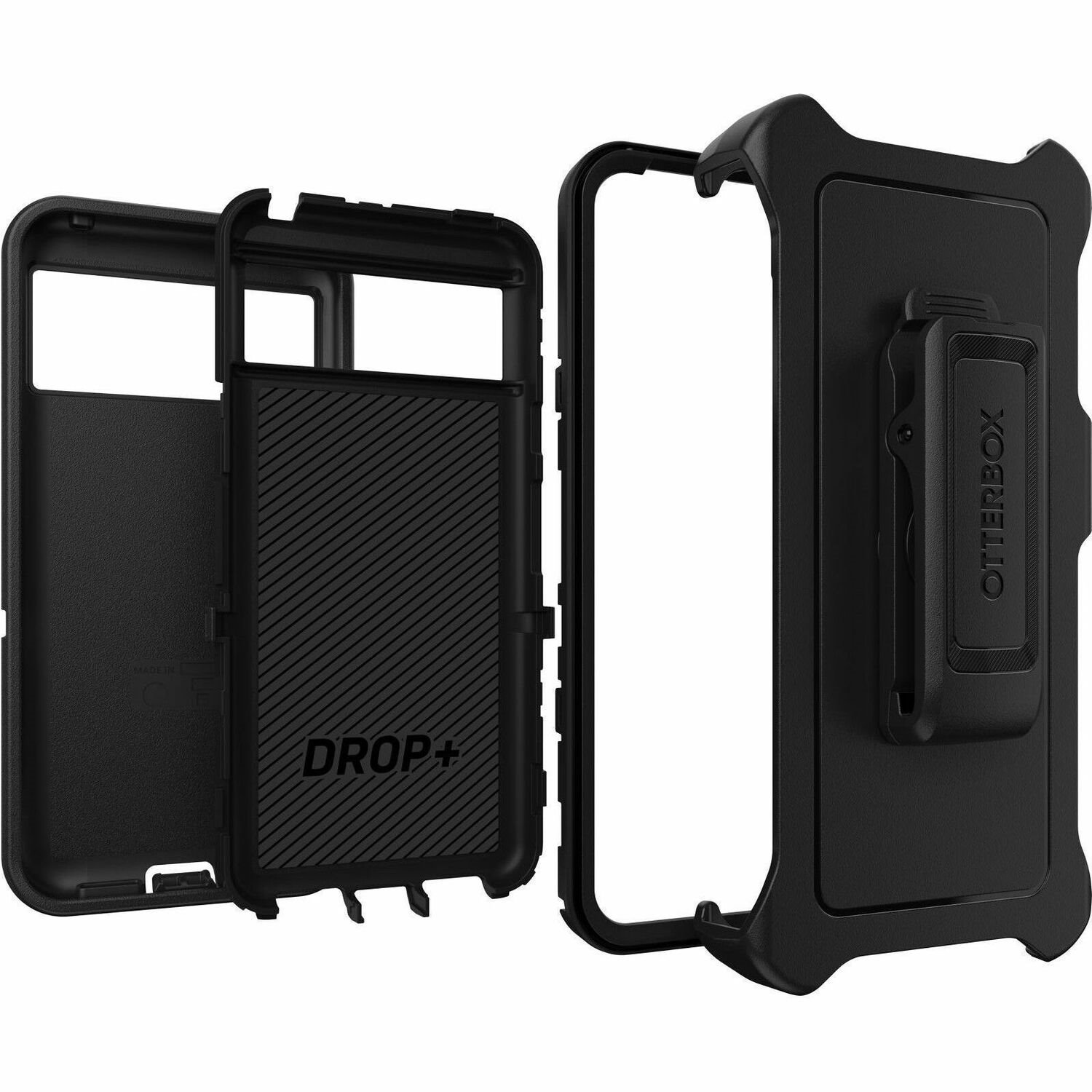 OtterBox Defender Rugged Carrying Case (Holster) Google Pixel 8 Smartphone - Black