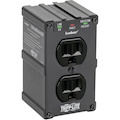 Tripp Lite by Eaton Isobar 2-Outlet Surge Protector, Direct Plug-In, 1410 Joules, Diagnostic LEDs, Black Metal Housing