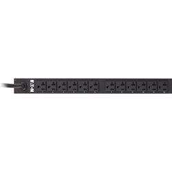 Eaton Basic rack PDU, 1U, L5-20P input, 1.92 kW max, 100-120V, 16A, 15 ft cord, Single-phase, Outlets: (12) 5-20R