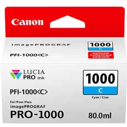 Canon LUCIA PRO PFI-1000 C Original Inkjet Ink Cartridge - Cyan Pack