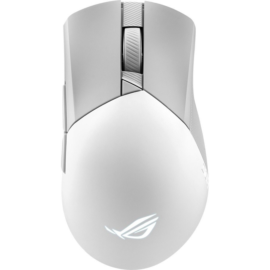 Asus ROG Gladius III Wireless AimPoint Gaming Mouse - Bluetooth/Radio Frequency - USB 2.0 Type A - Optical - 6 Programmable Button(s) - Moonlight White - 1