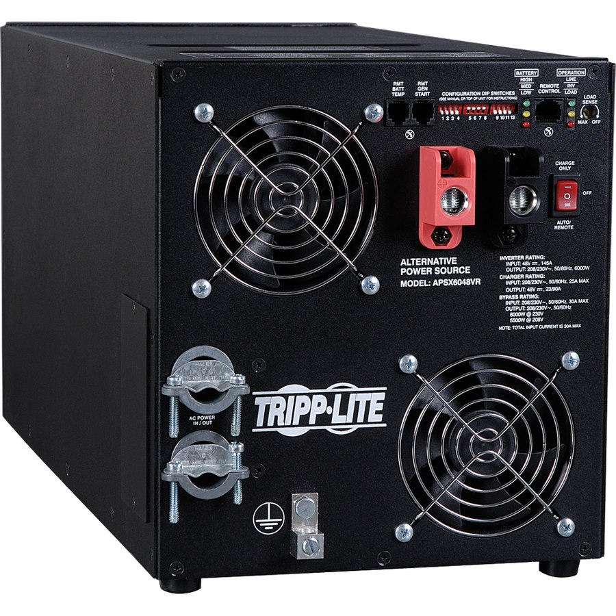 Tripp Lite 6000W APS X Series 48VDC 208/230V Inverter / Charger w/ Pure Sine-Wave Output, AVR, Hardwired