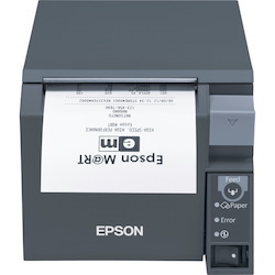 Epson TM-T70II Direct Thermal Printer - Ethernet - USB - With Cutter - Dark Gray