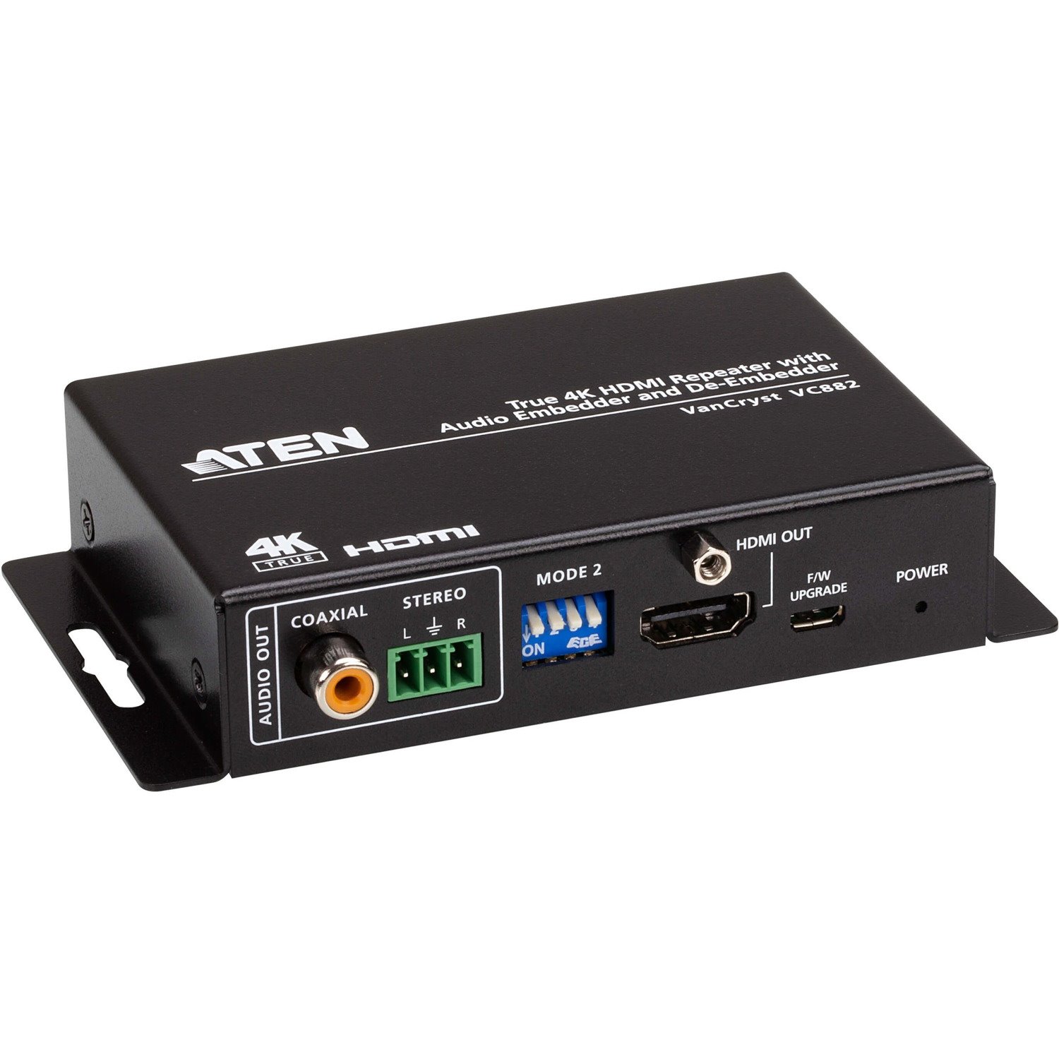 ATEN True 4K HDMI Repeater with Audio Embedder and De-Embedder