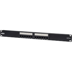 Tripp Lite by Eaton 12-Port 1U Rack-Mount Cat5e 110 Patch Panel, 568B, RJ45 Ethernet, TAA