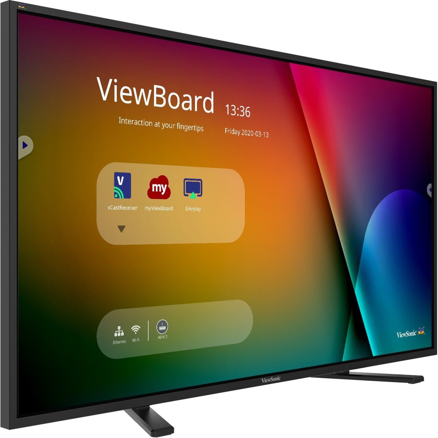 ViewSonic IFP4320 43 Inch ViewBoard 4K Interactive Flat Panel Display with In-Cell Touch and HDMI, DisplayPort, 60W Powered USB-C Inputs