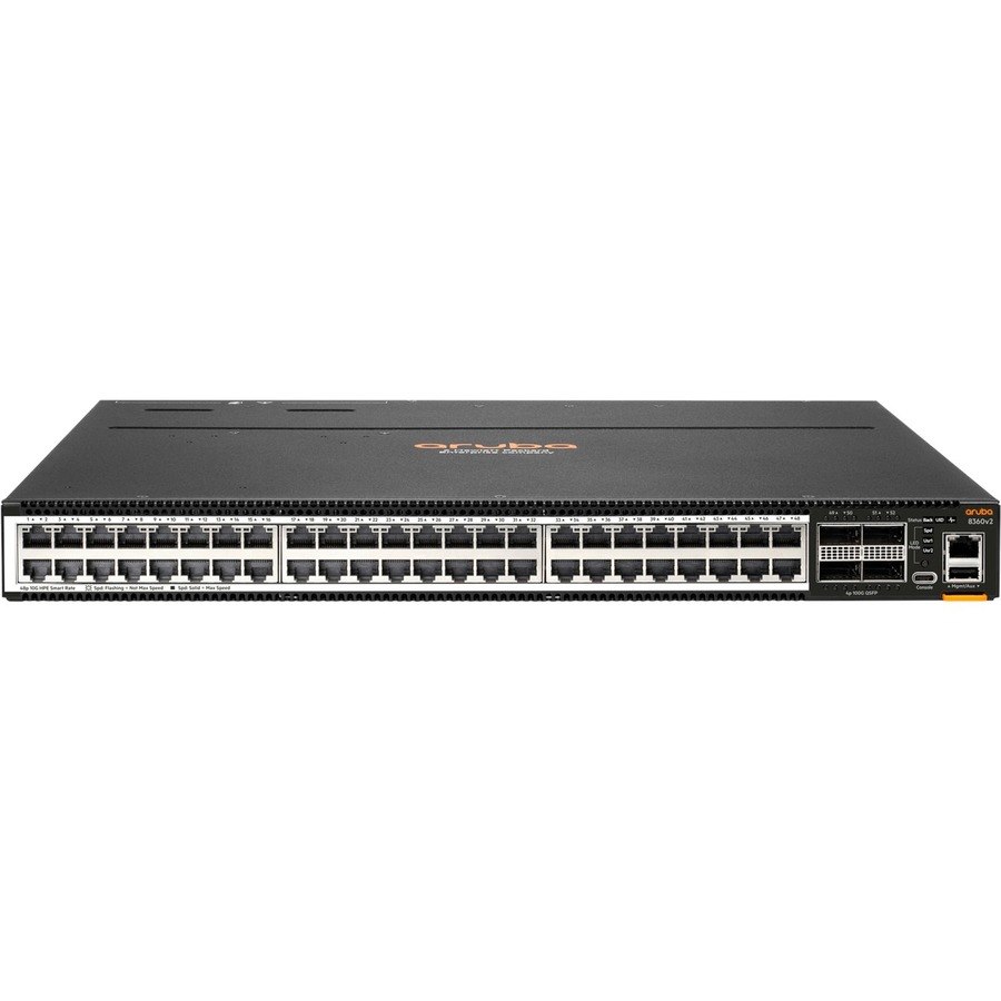Aruba CX 8360v2 8360-48XT4C 48 Ports Manageable Ethernet Switch - 10 Gigabit Ethernet, 100 Gigabit Ethernet - 10GBase-T, 100GBase-X - TAA Compliant