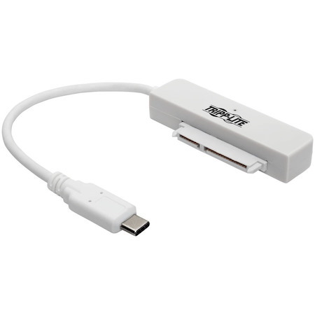Tripp Lite by Eaton USB 3.2 Gen 2 (10 Gbps) USB-C to SATA III Adapter Cable with UASP, 2.5 in. SATA Hard Drives, Thunderbolt 3 Compatible, White