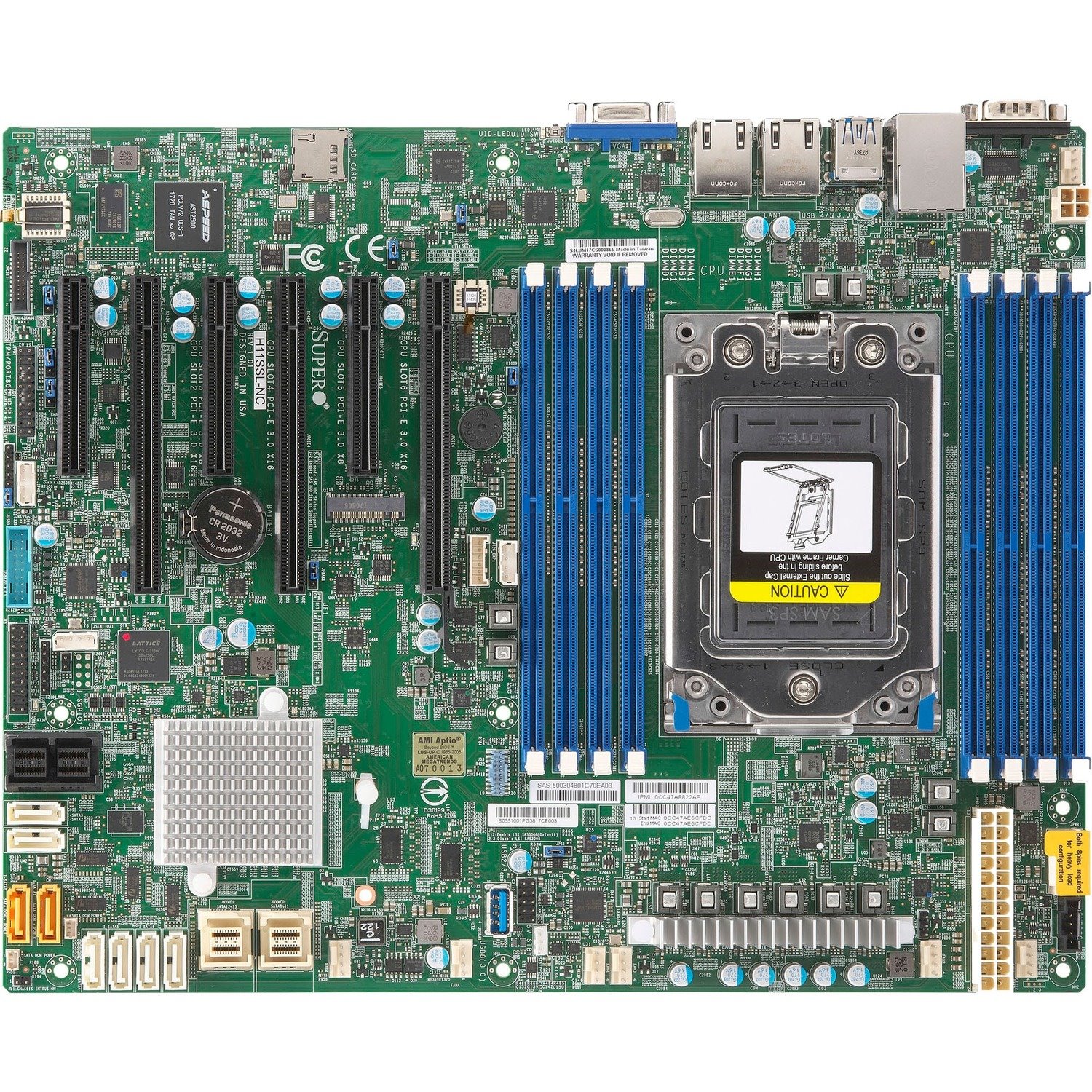 Supermicro H11SSL-C Server Motherboard - AMD Chipset - Socket SP3 - ATX