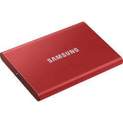 Samsung T7 MU-PC1T0R/WW 1 TB Portable Solid State Drive - External - PCI Express NVMe - Metallic Red