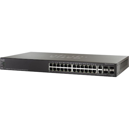 Cisco 500 SG500-28P 28 Ports Manageable Ethernet Switch - Gigabit Ethernet, Fast Ethernet - 10/100/1000Base-T, 1000Base-X - Refurbished