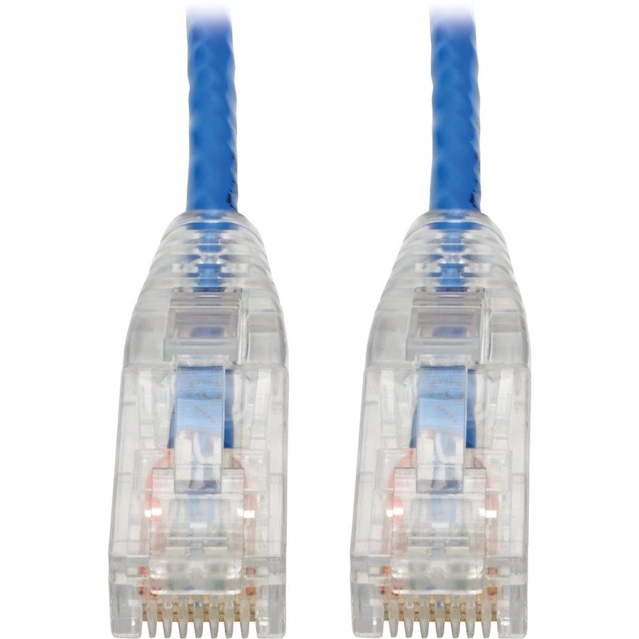 Eaton Tripp Lite Series Cat6 Gigabit Snagless Slim UTP Ethernet Cable (RJ45 M/M), PoE, Blue, 7 ft. (2.13 m)