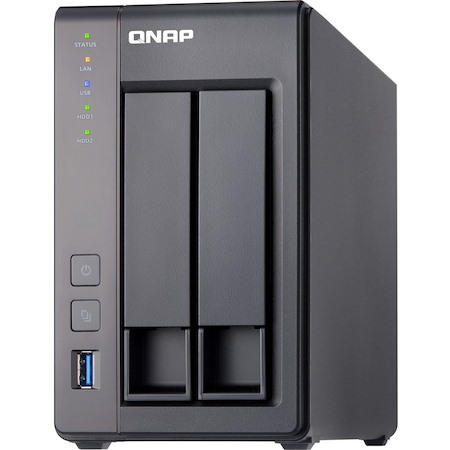 QNAP Turbo NAS TS-251+ 2 x Total Bays NAS Storage System - Intel Celeron Quad-core (4 Core) 2 GHz - 8 GB RAM - DDR3L SDRAM