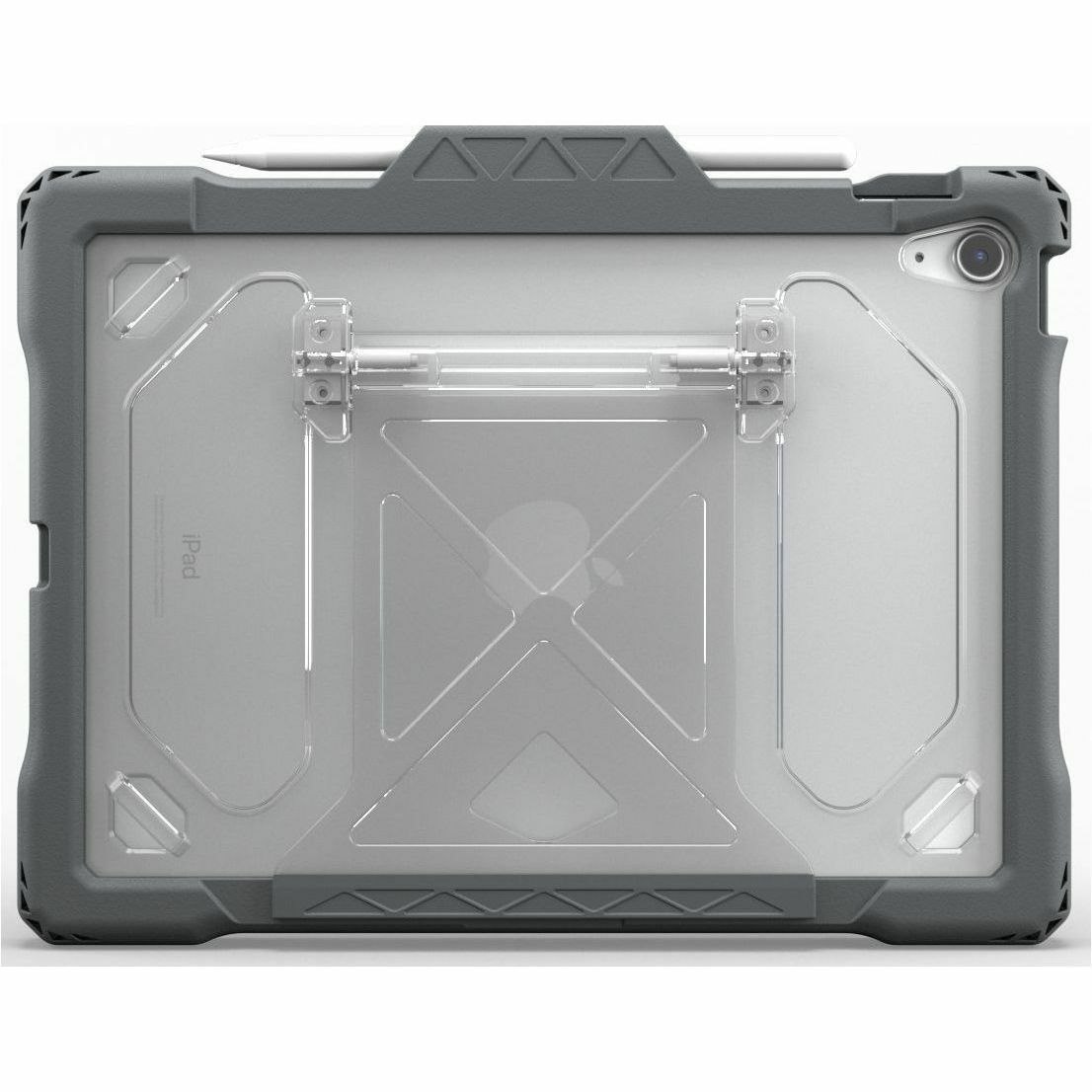 MAXCases Shield Extreme-X2 for iPad 10 10.9" (2022) (Red Bezel-Gray Case)