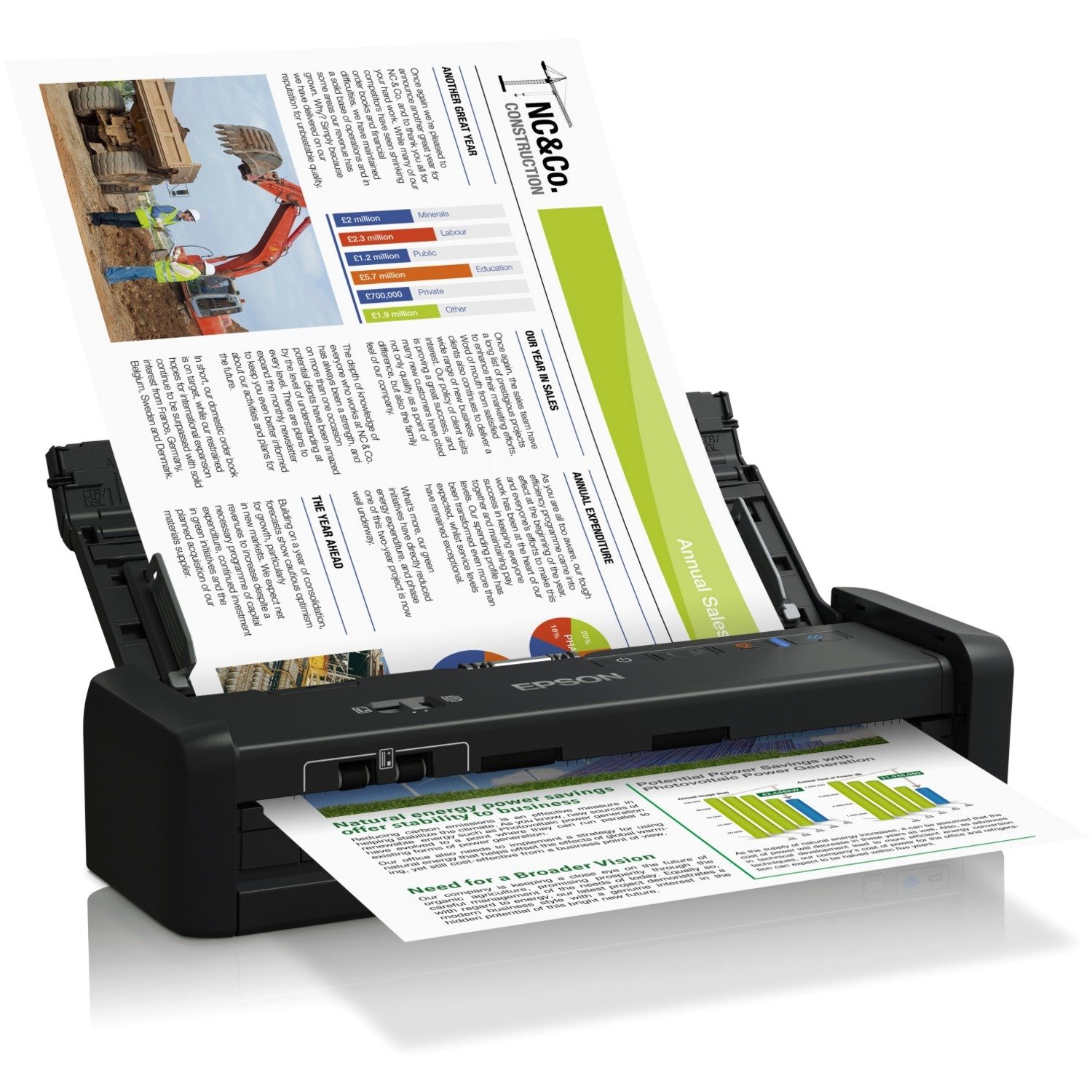 Epson WorkForce DS-360W Sheetfed Scanner - 600 x 600 dpi Optical