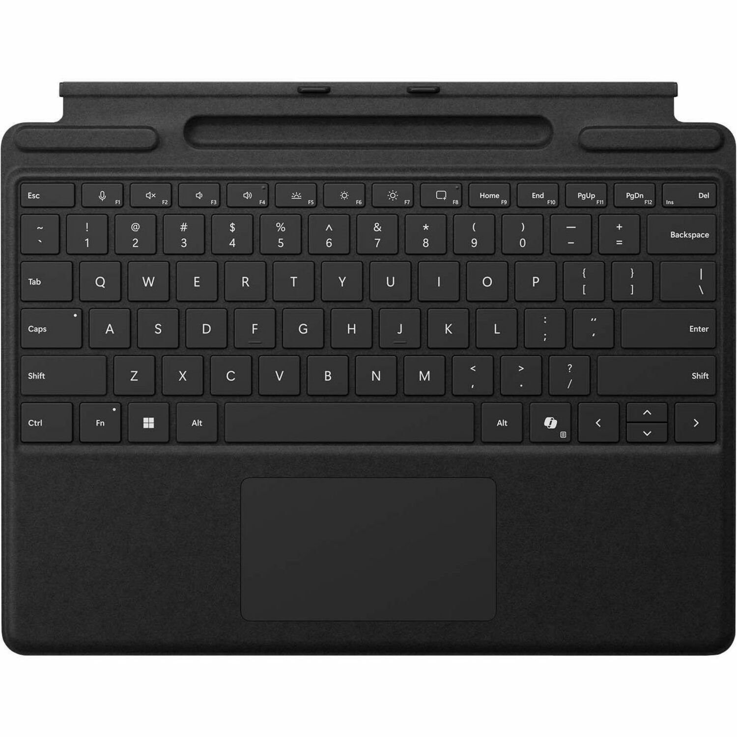 Microsoft Keyboard/Cover Case Microsoft Surface Pro 9, Surface Pro 8, Surface Pro 10, Surface Pro 11 Tablet - English Keyboard - Black