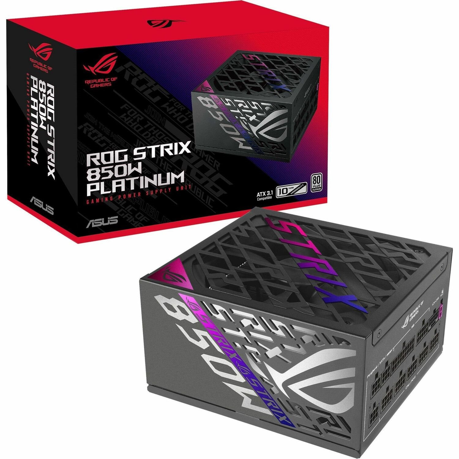 Asus ROG Strix ATX 3.1, ATX12V Modular Power Supply - 850 W