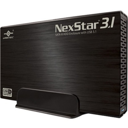 Vantec NexStar 3.1 NST-370A31-BK Drive Enclosure - USB 3.1 Host Interface External - Black