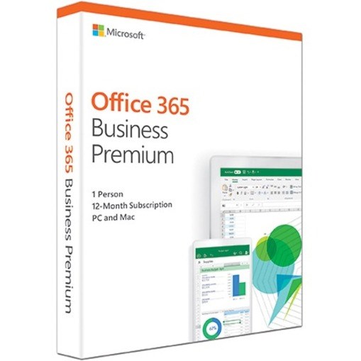 Microsoft 365 Business Standard 32/64-bit 1 Year Subscription - Box Pack - 1 User, 5 Phone, 5 Tablet, 5 PC/Mac - 1 Year