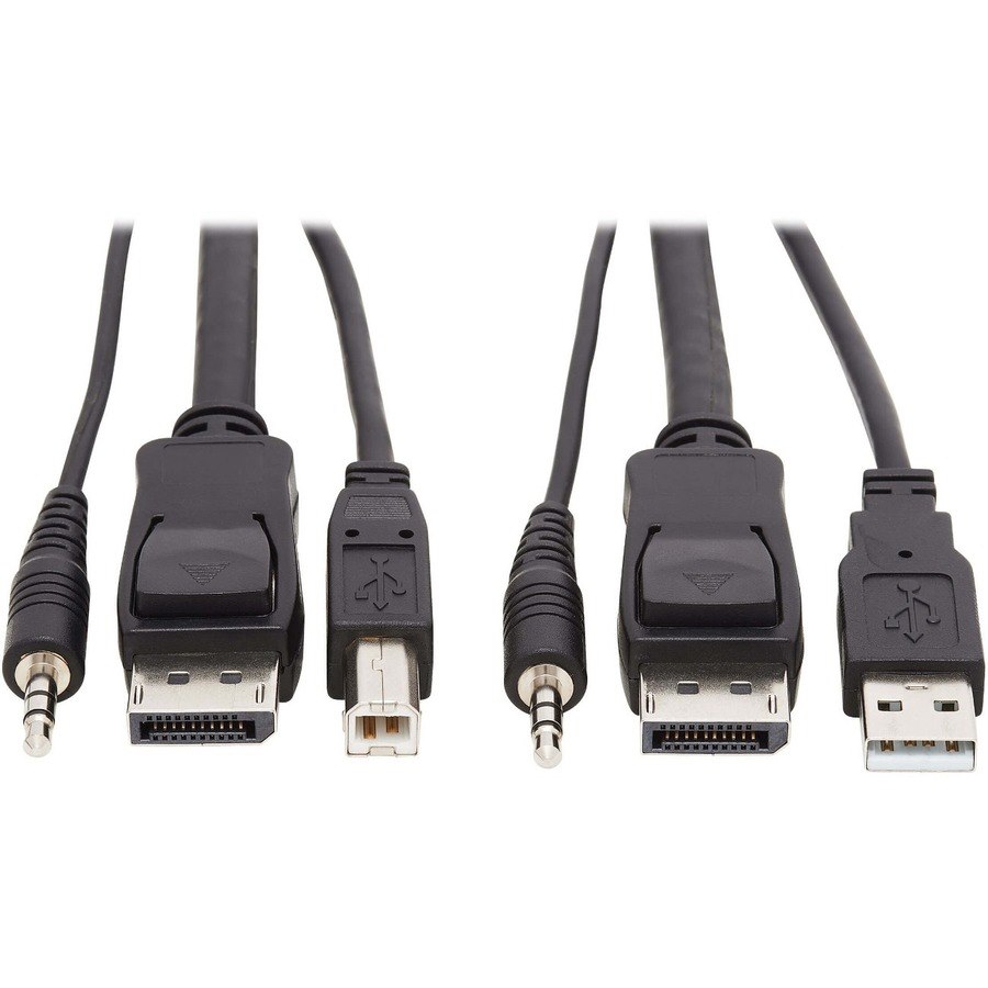 Tripp Lite DisplayPort KVM Cable Kit 3 in 1 4K USB 3.5 mm Audio 3xM/3xM 6ft