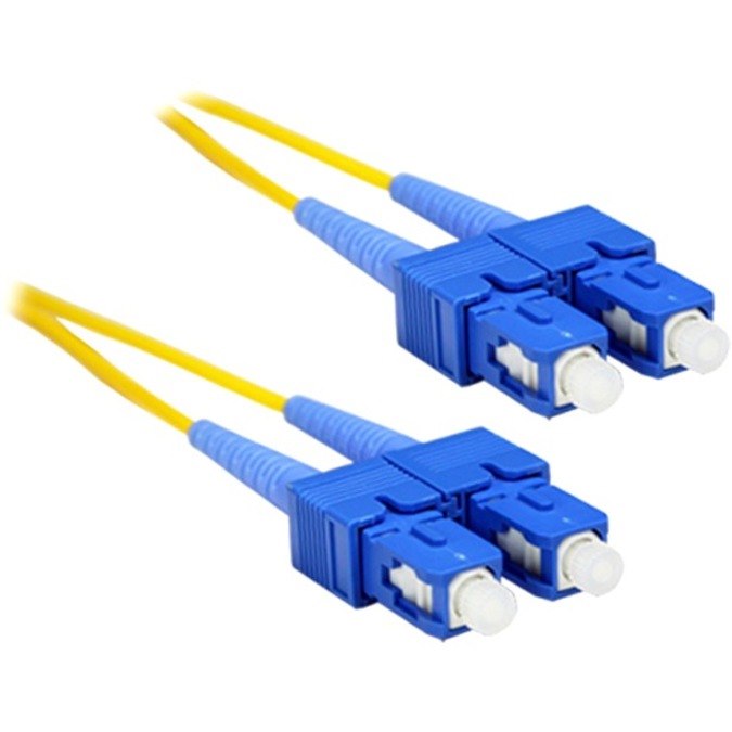 ENET 1M SC/SC Duplex Single-mode 9/125 OS1 or Better Yellow Fiber Patch Cable 1 meter SC-SC Individually Tested