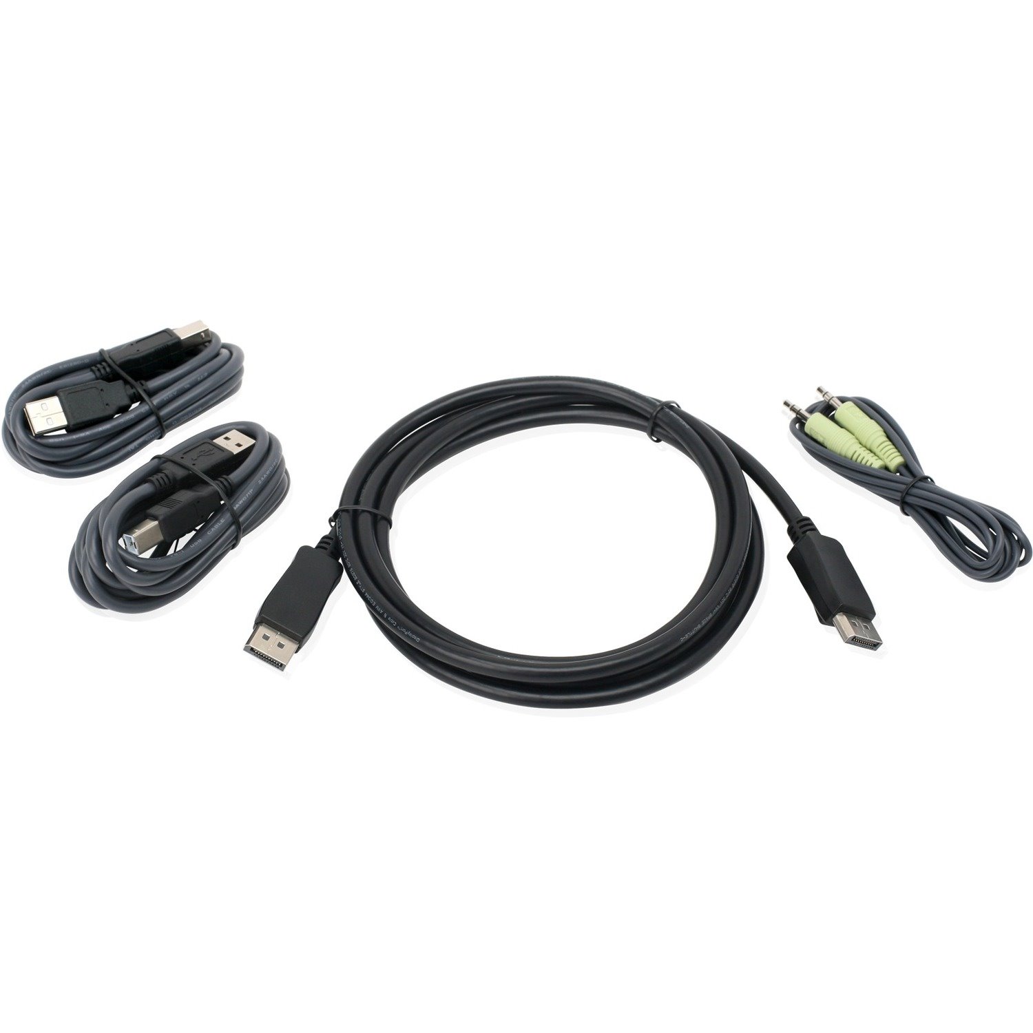 IOGEAR 6 Ft. DisplayPort, USB KVM Cable Kit with Audio (TAA)