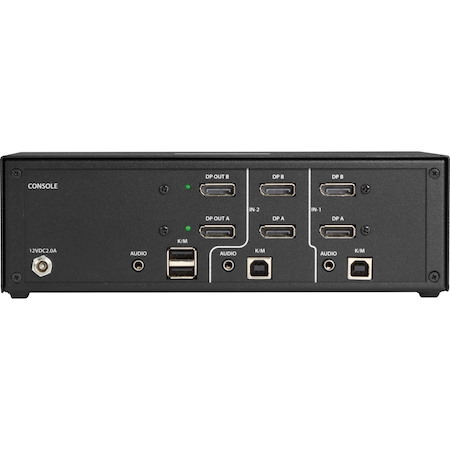 Black Box NIAP 3.0 Secure 2-Port Dual-Head DisplayPort KVM Switch