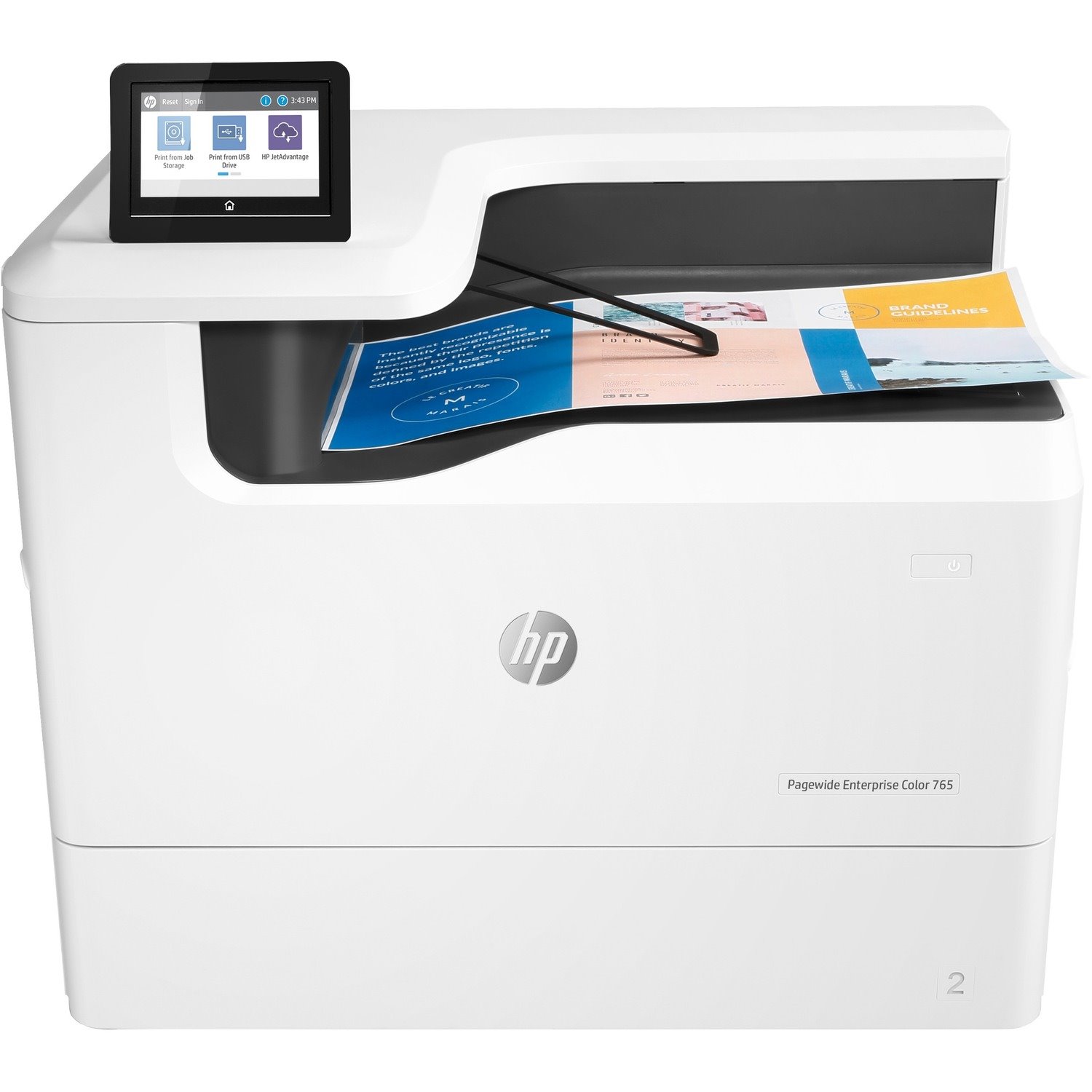 HP PageWide Enterprise 765dn Desktop Page Wide Array Printer - Color