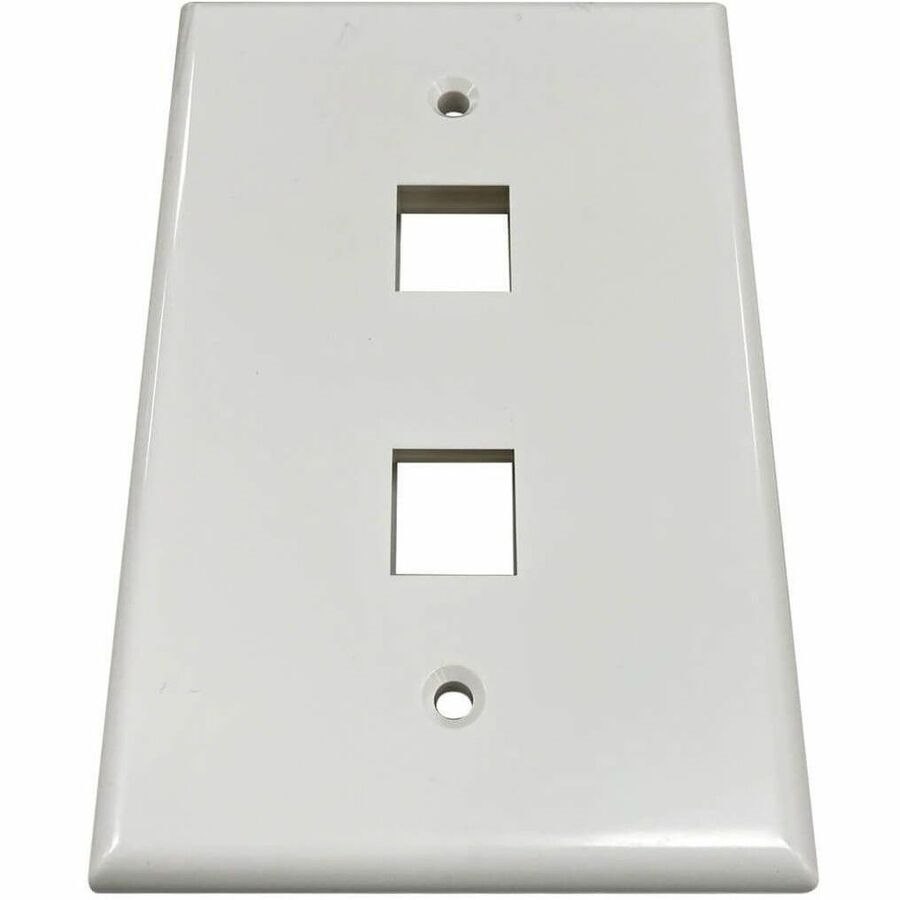 Eaton Tripp Lite Series Safe-IT 2-Port Single-Gang Keystone Wall Plate, Antibacterial, Ivory Gloss, TAA