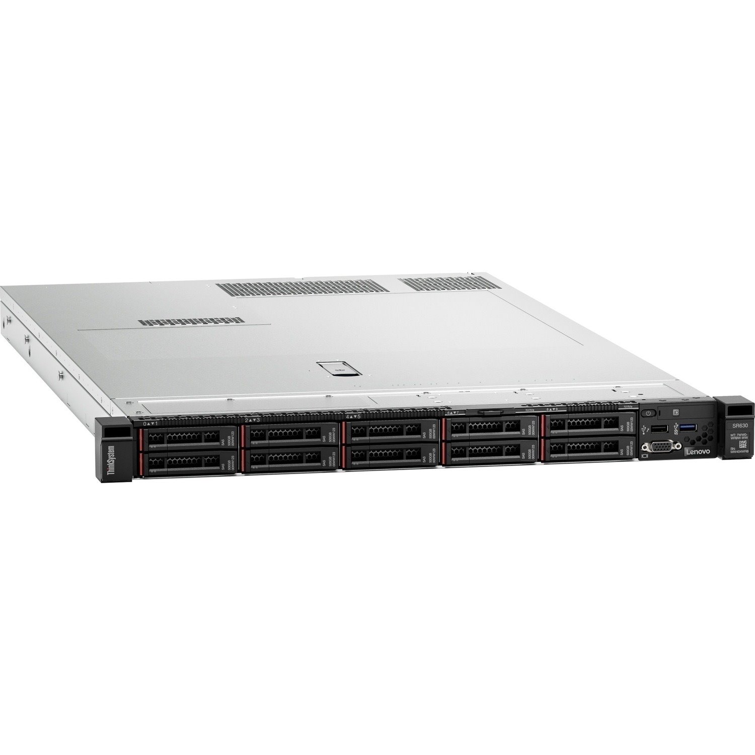 Lenovo ThinkSystem SR630 7X02A0HUEA 1U Rack Server - 1 x Intel Xeon Silver 4210R 2.40 GHz - 32 GB RAM - Serial ATA/600, 12Gb/s SAS Controller