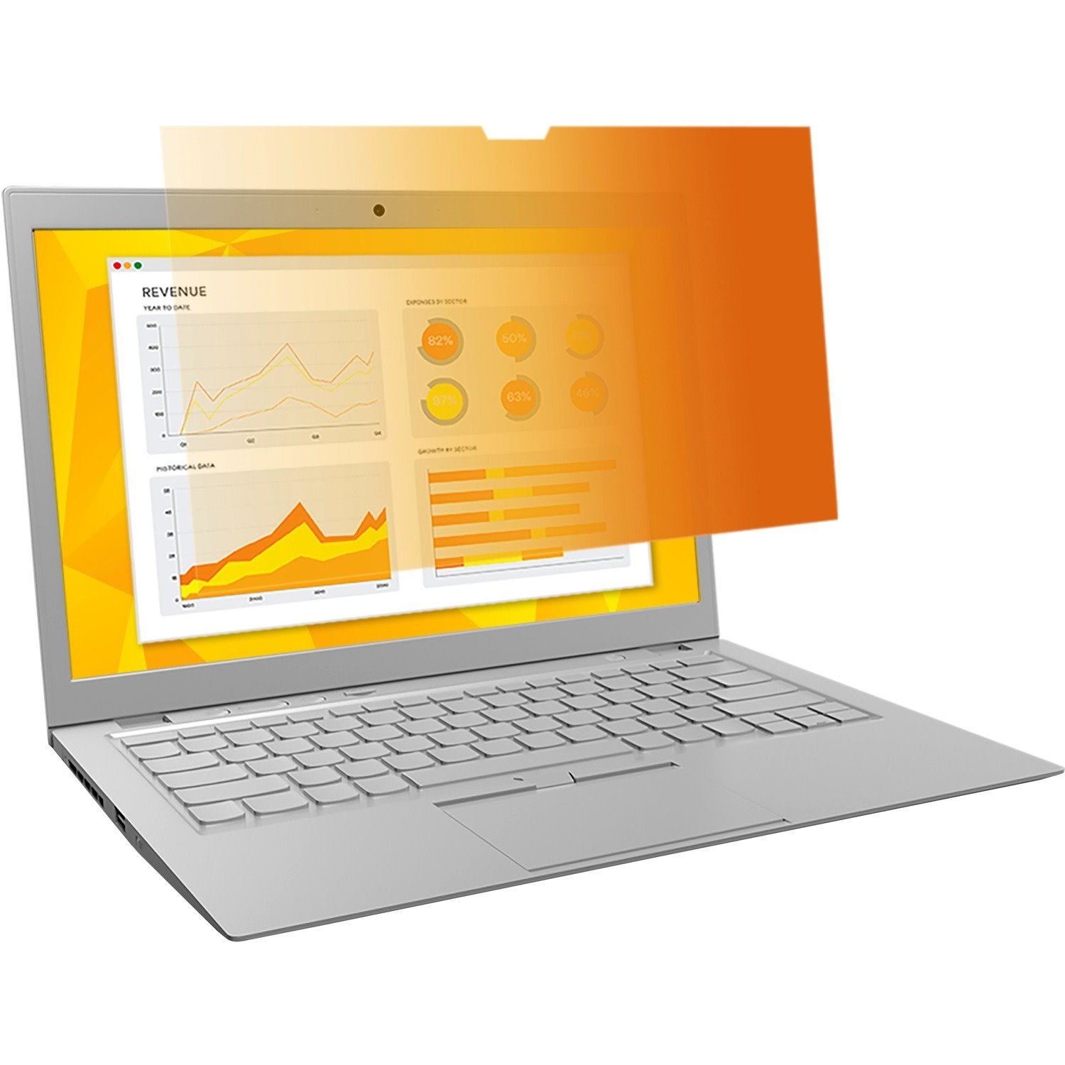 3M&trade; Gold Privacy Filter for 13.3" Widescreen Laptop (16:10)