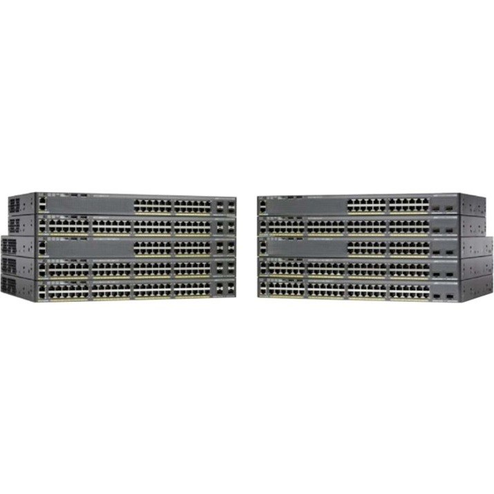 Cisco Catalyst 2960-X 2960X-48FPS-L 48 Ports Manageable Ethernet Switch - 10/100/1000Base-T, 1000Base-X - Refurbished