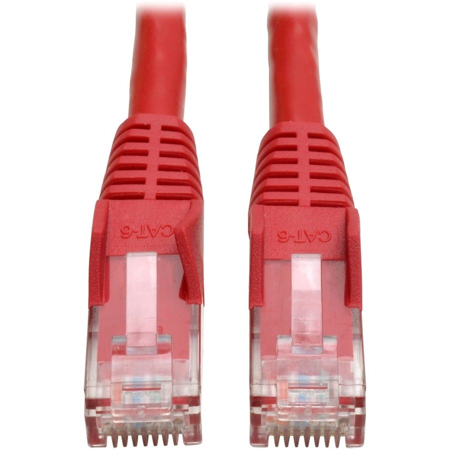 Tripp Lite Cat6 Gigabit Snagless Molded (UTP) Ethernet Cable (RJ45 M/M) PoE Red 3 ft. (0.91 m)