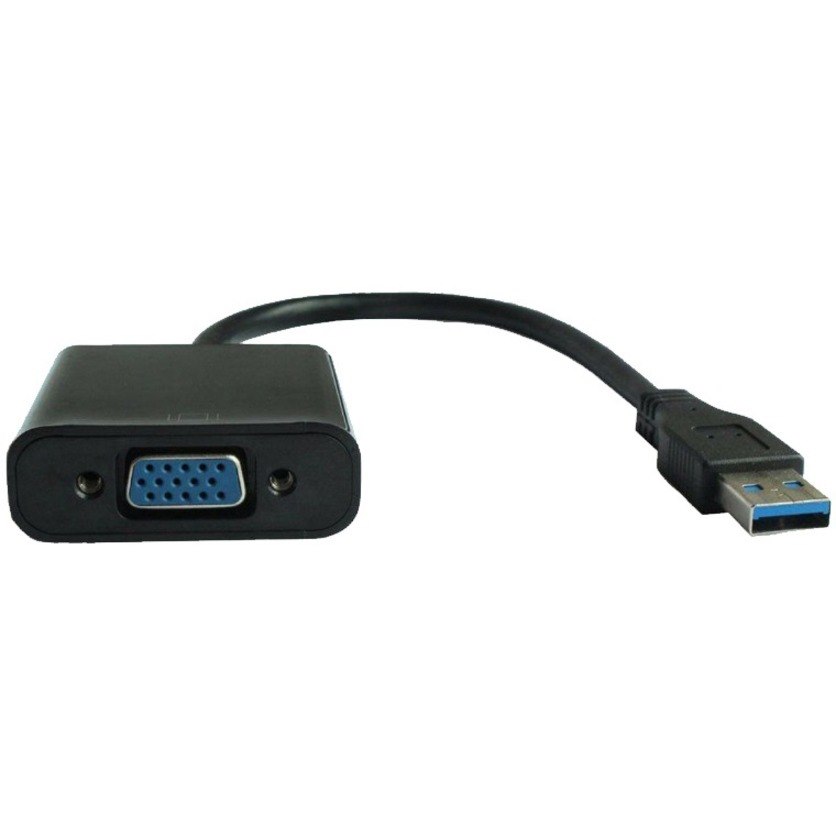 ENET USB3.0 Male-A to VGA Female Adapter Black 8-Inch