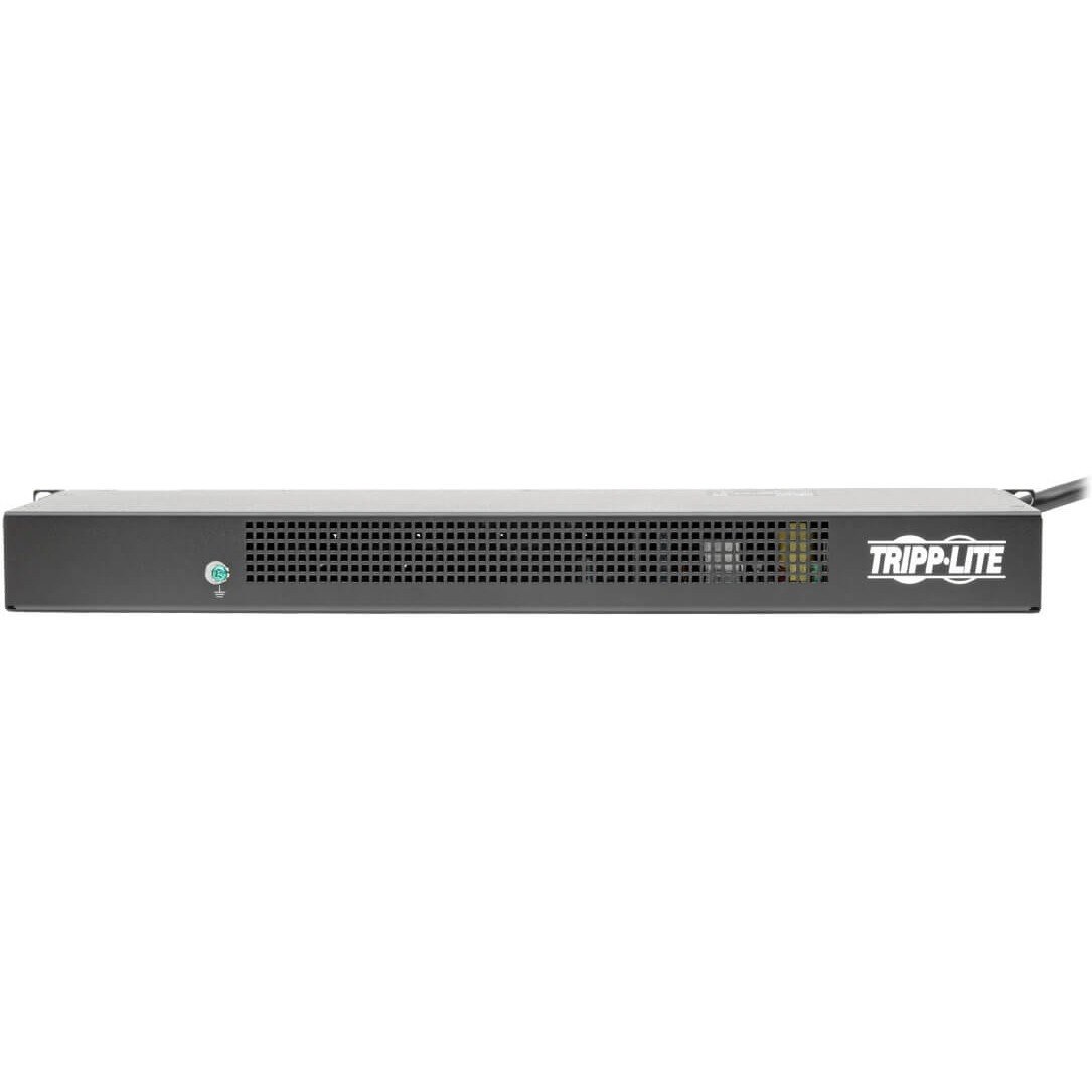 Tripp Lite by Eaton 1.9kW Single-Phase Switched PDU, LX Interface, 120V Outlets (8 5-15/20R), NEMA L5-20P/5-20P input, 12 ft. (3.66 m) Cord, 1U Rack, TAA