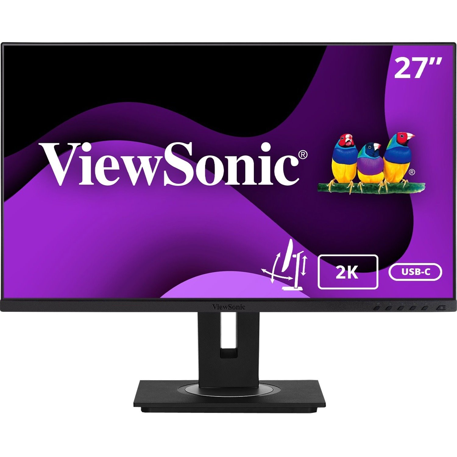 ViewSonic Graphic VG2756-2K 27" Class WQHD LED Monitor - 16:9 - Black