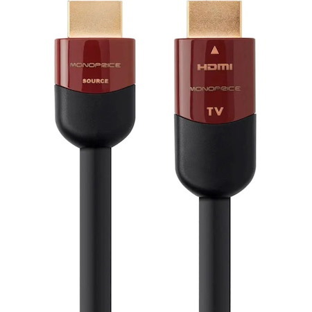 Monoprice 4K High Speed HDMI Cable 30ft - CL2 In Wall Rated 18Gbps Active Black