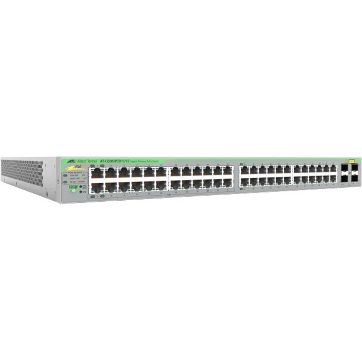 Allied Telesis GS950 V2 GS950/52PS V2 48 Ports Manageable Ethernet Switch - Gigabit Ethernet - 10/100/1000Base-T, 100/1000Base-X