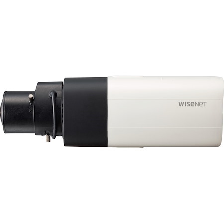 Wisenet XNB-8000 5 Megapixel Indoor/Outdoor HD Network Camera - Monochrome, Color - Box - Black, Ivory