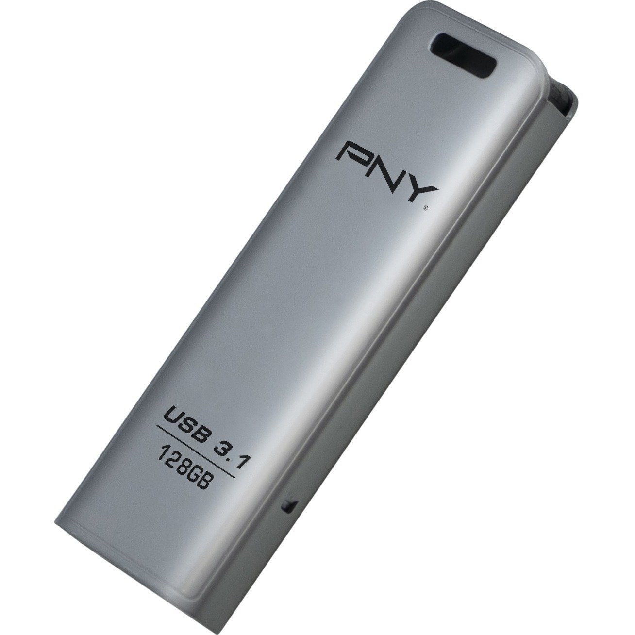 PNY Elite Steel 3.1 128 GB USB 3.1 Flash Drive - Stainless Steel