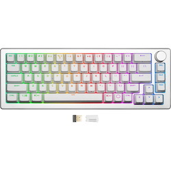 Cooler Master CK-721 Rugged Gaming Keyboard - Wired/Wireless Connectivity - USB Type C Interface - RGB LED - English (US) - Silver White