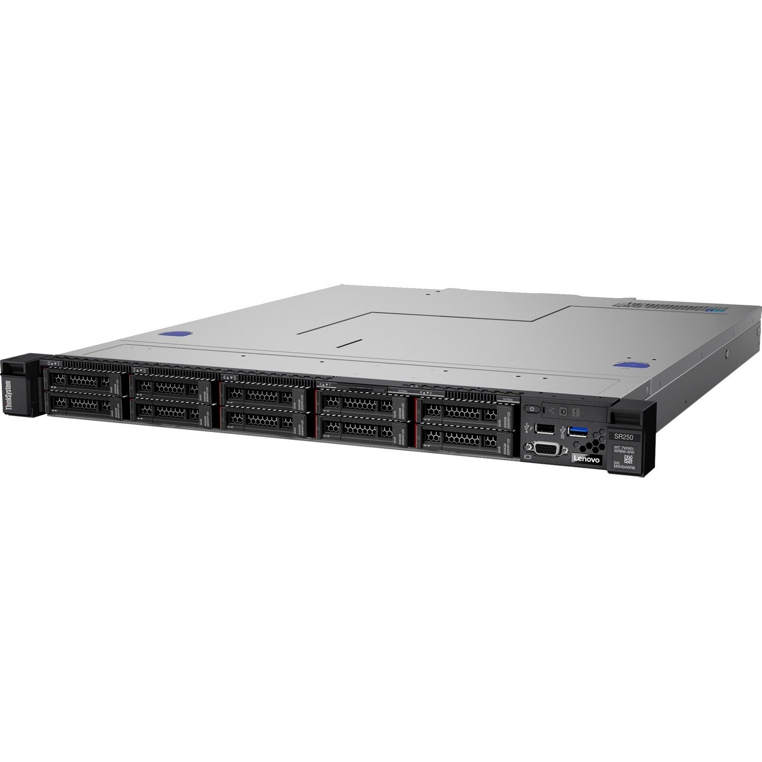 Lenovo ThinkSystem SR250 7Y51A01UAU 1U Rack Server - 1 x Intel Xeon E-2104G 3.20 GHz - 8 GB RAM - Serial ATA/600 Controller